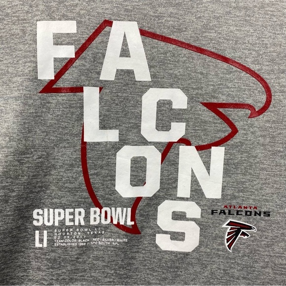 Nike Therma Fit Hoodie Atlanta Falcons Super Bowl 2017 Womens Large Gray‎ - Picture 2 of 10